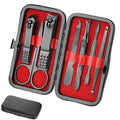 Manicure Set Nail Clippers Set Gifts for Men Manicure Pedicure Kit (Black and Red)
