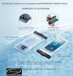 Waterproof Fanny Pack (2 * phone cases(black) + 2 * fanny packs(black+gray) / XL SETS)