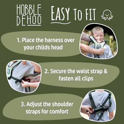Autism Safety Harness with leash for Kids 2 (Green)