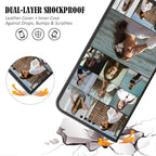 Personalized Gift Wallet Case Compatible with iPhone Air 17 16 15 Plus 14 13 Pro Max XS 12 11 Phone with Money Card Holder (Black-K)