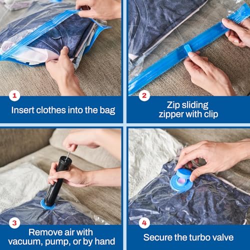 Large Vacuum Storage Bags for Comforters (4 Large Bags)