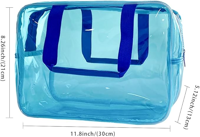 Travel Clear Cosmetic Bag, Toiletry Carry Pouch Makeup Artist Bag, Waterproof - Image 2