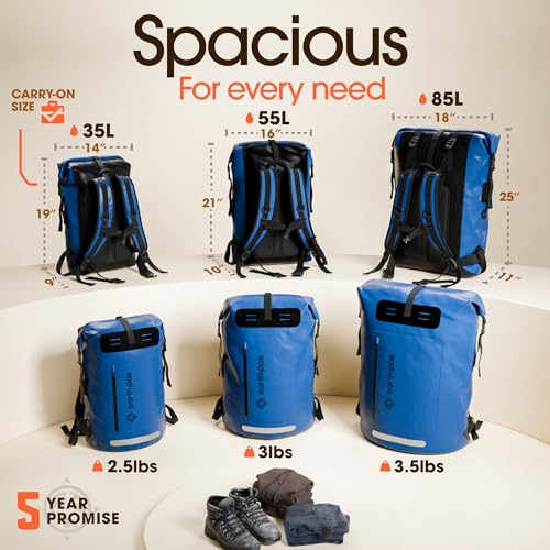 Waterproof Dry Bag Backpack 55L (55L / Blue)