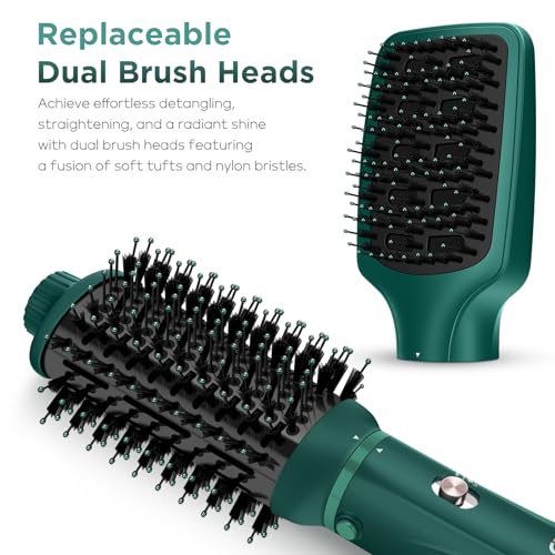 Hair Dryer Brush Set (Dark Green)