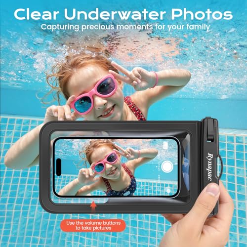 Waterproof Phone Pouch 2 Pack ([Black + Orange])