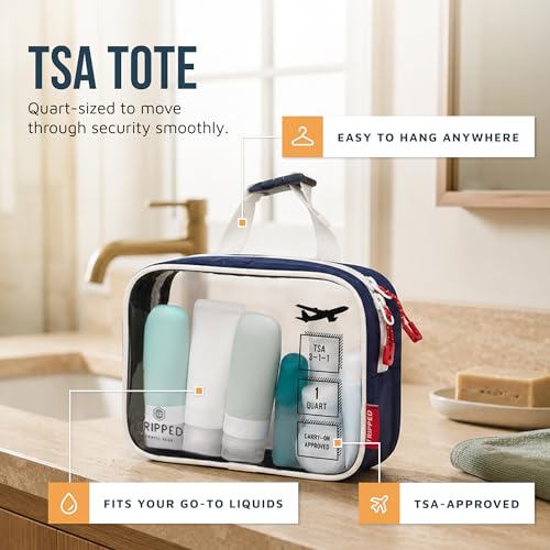 3 Piece Travel Toiletry Bag Set (Navy)