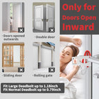 Portable Door Lock & Door Stop Alarm Set (Red)