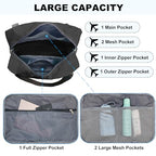 For Spirit Airlines Personal Item Bag 18x14x8 in Underseat Carry (Black / 30L)