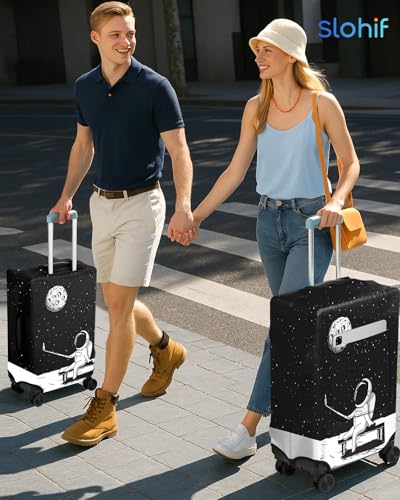 Luggage Cover for Suitcase Tsa Approved Protector (Medium (24-27 inches) / Astronaut)