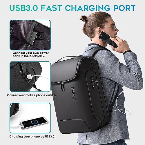 Men's Anti Theft Backpack (With Lock+USB / Black)