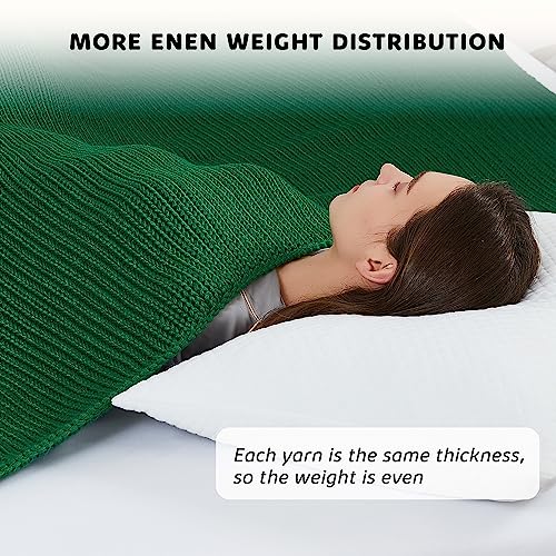 Knitted Weighted Blanket (30-deep Green / 50" x 60" | 10lbs)