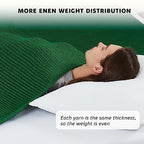 Knitted Weighted Blanket (30-deep Green / 48" x 72" | 15lbs)