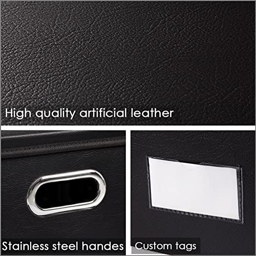 Collapsible Storage Box with Lid [3 (Black / Small(3-Pack))