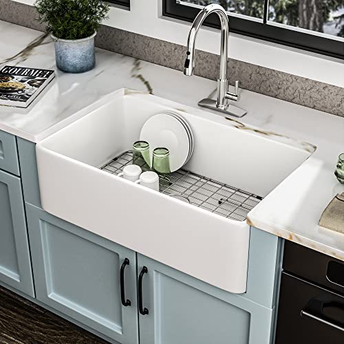 30 White Farm Sink (30"x20"x9" / White)