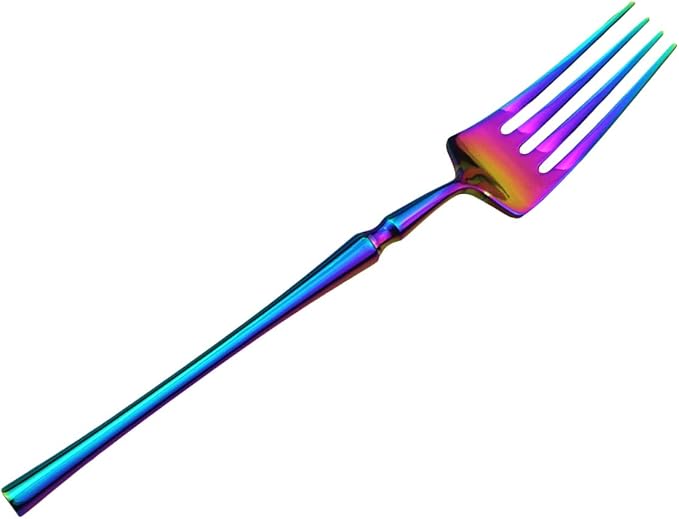 Gugrida 20 piece Rainbow Flatware Set 304 Stainless Steel Fork Spoon Cutlery - Image 7