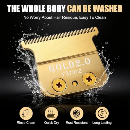 707GOLD2.0 Replacement Blades Compatible with BaBylissPRO FX787 (gold)