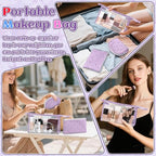 3 Pieces Purple Makeup Bags (3pcs SML)