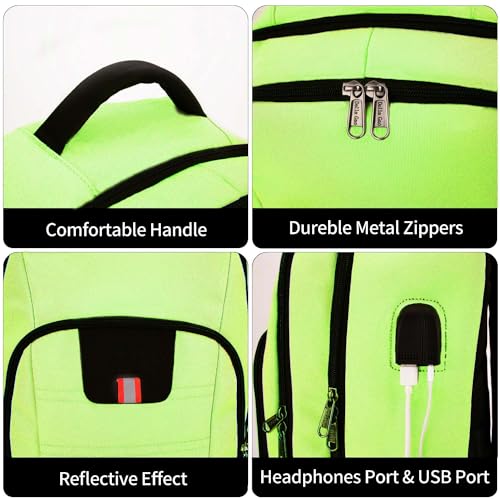 17.3in Laptop Backpack for Men (Large / Green)