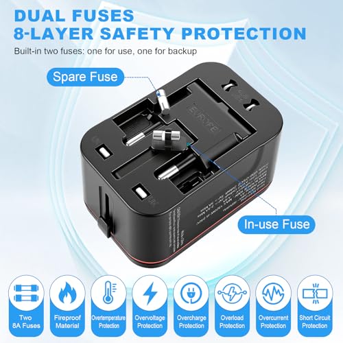 Universal Travel Adapter Worldwide (BLACK)