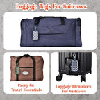 Luggage Tags for Suitcases Travel Accessories (Gray-blue+silver)