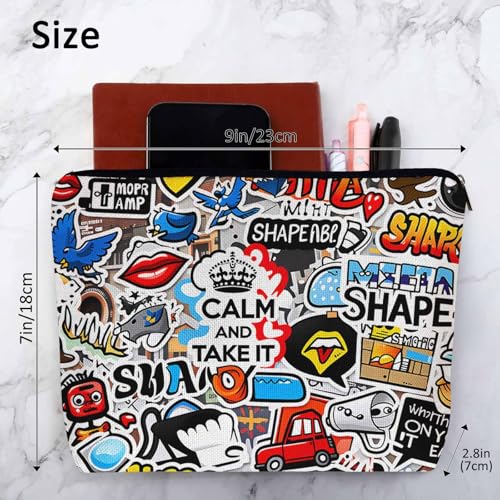Women Cosmetic Bag Graffiti (9 x 7.1 inch / Graffiti)