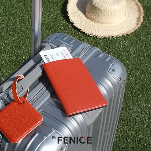 Classic Passport Cover Holder Wallet Case for Travel Essential RFID Blocking Vegan Leather Waterproof (YELLOW)