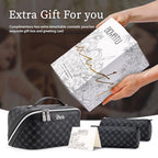 Travel Makeup Bag Cosmetic Bags for Women (A-7-Black)