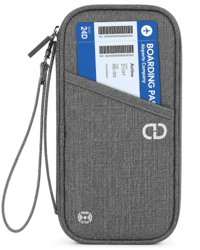 Family Passport Holder for Travel (New Grey)