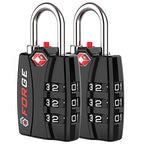 TSA Approved Luggage Locks (Black 2PK)