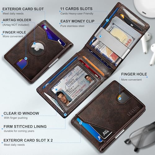 Airtag Wallet for Men (Burnt Umber019)