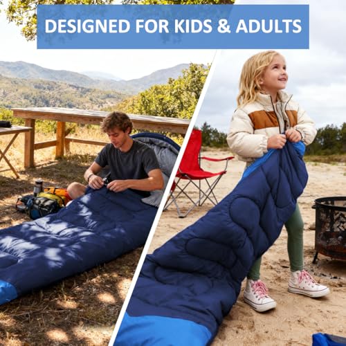 Camping Sleeping Bag (Navy Blue)