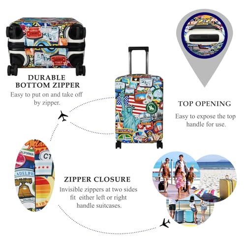 Luggage Cover Fits 27 (L / Statue of Liberty)