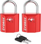 TSA Approved Luggage Locks, Ultra-Secure Dimple Key Travel Locks by Forge