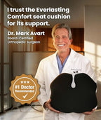 Doctor Recommended Memory Foam Seat Cushion for Office Chairs & Car (Charcoal Black / X-Large)