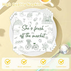 50Pcs She's Fresh off The Market Bridal Shower Napkins (Green)