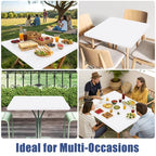 2 Pack Square Spandex Fitted Table Cloth (White / 24" x 24" (Square))