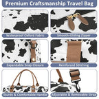 Women Travel Duffle Bags (Cow Print / Large)