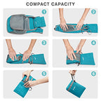 10 15L Small Rucksack Foldable Backpack Lightweight Packable Daypack Travel Outdoor Hiking Shoulder Bag (Teal Blue / 20L)
