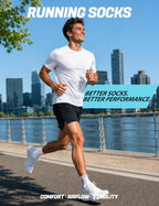 Crew Compression Running Socks (6-9 / A-white Gray Black-3pairs)