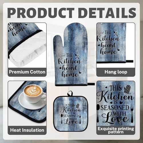 Blue Kitchen Decor Set (Blue)