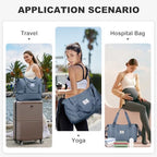 Travel Duffle Bag Carry On Weekender 18x14x8 Gym Work Bags for Women Men (A14-JewelBlue-expandable / Large)