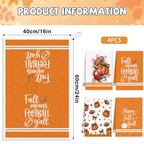 Fall Football Kitchen Towels 4 PCS