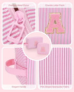 Personalized Initial Makeup Bag 2 (Pink 02)