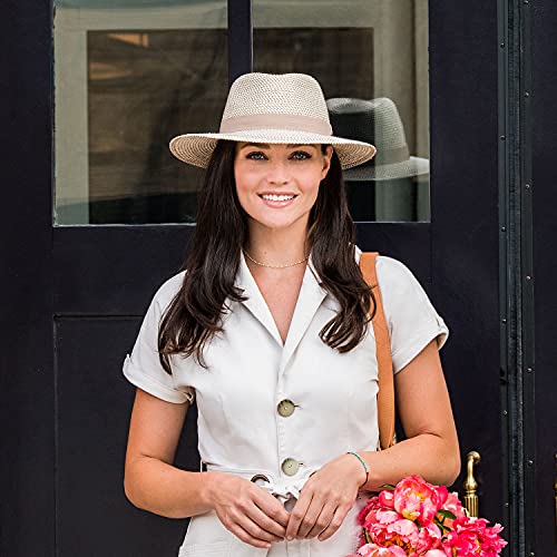 Wallaroo Charlie Fedora Petite (Small / Ivory/Dusty Blue)