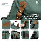 Green Camera Backpack (Green Canvas / Canvas Bag Flap)