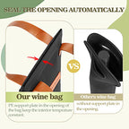Single Wine Cooler Bag Tote (Black)