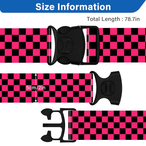 Luggage Straps for Suitcases (Black Red)