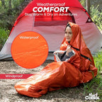 Emergency Sleeping Bag Mylar Thermal Bivy Survival Gear & Supplies Foil ([3 Pack])