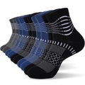 Ankle Compression Socks Women Men Plantar Fasciitis Relief 3 Pairs (Small / Black+d Grey+d Blue(5 Pairs))