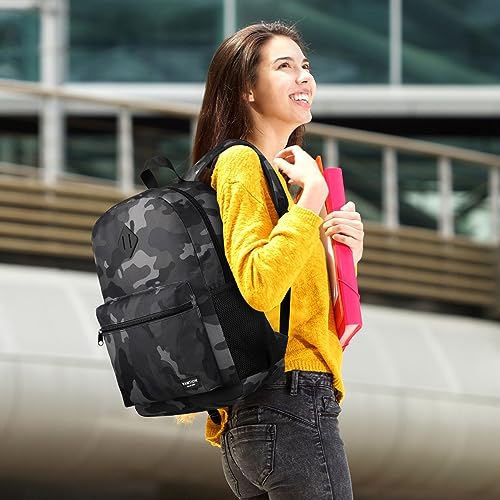 17 Inch School Backpack (17.3 inch / Camouflage Black)